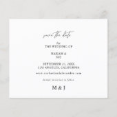 バジェットモダンシック写真水平の日付を保存B チラシ (裏面)