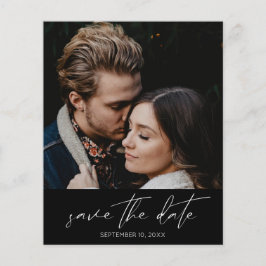 バジェットモダンシック写真縦保存日付 チラシ