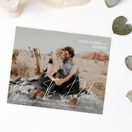 バジェットモダンシック写真長い日付日付を保存 チラシ