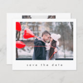 バジェットモダンシック2フォトウェディング日付を保存 (正面/裏面)