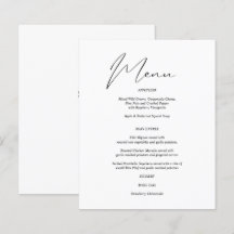 バジェットモダンシック・ブラック&ホワイト・メニュー