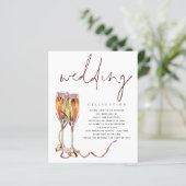 バジェットモダンシャンパン結婚式招待状 (スタンド正面)