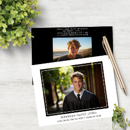 バジェットモダンシンプル写真卒業招待状