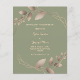 バジェットモダンシンプル植物セージ緑の金ゴールド