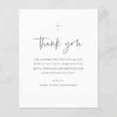 バジェットモダンスクリプト写真バプテスマありがとう (裏面)