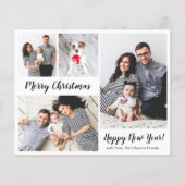 バジェットモダンスクリプト5フォトクリスマスカード (正面)