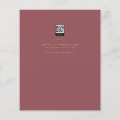 バジェットモダンズ結婚ダスティバラピンク金ゴールド招待状 (裏面)