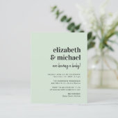 バジェットモダンセージカップルベビーシャワー招待状 (スタンド正面)