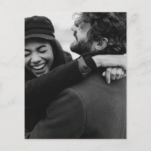 バジェットモダンセージ緑の写真の結婚式の招待 (裏面)