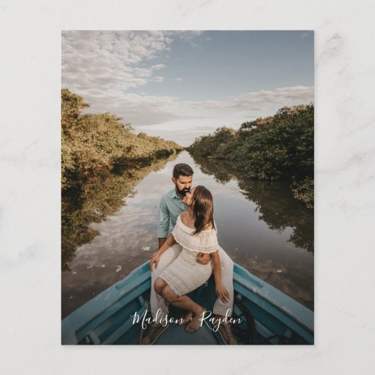 バジェットモダンセージ緑モノグラム写真結婚の (裏面)