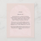 バジェットモダンタイポグラフィアーチミニマル結婚リスト (裏面)