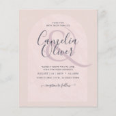 バジェットモダンタイポグラフィアーチミニマル結婚リスト (正面)