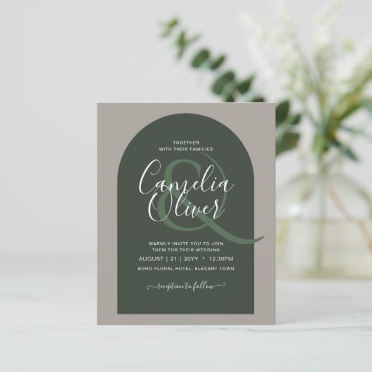 バジェットモダンタイポグラフィアーチミニマル結婚リスト (スタンド正面)