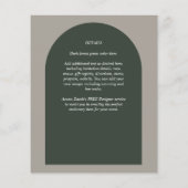 バジェットモダンタイポグラフィアーチミニマル結婚リスト (裏面)