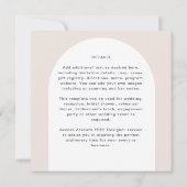 バジェットモダンタイポグラフィアーチミニマル結婚リスト 招待状 (裏面)