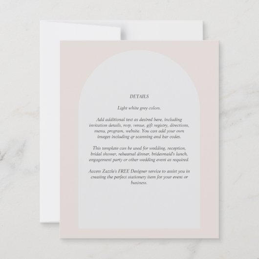 バジェットモダンタイポグラフィアーチミニマ結婚リスト (裏面)