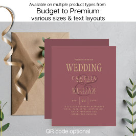 バジェットモダンダスティバラピンク金ゴールド結婚ズ