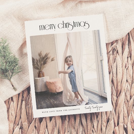 バジェットモダンデコメリークリスマスホリデーフォト