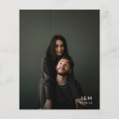 バジェットモダンネイビーブルー写真QRコード結婚ズ (裏面)