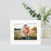 バジェットモダンハッピーホリデーズフォトホリデーカード (スタンド正面)