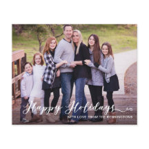 バジェットモダンハッピーホリデーズ手書き写真