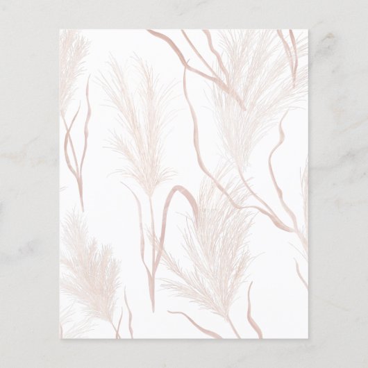 バジェットモダンパンパスグラスフローラ日付を保存 (裏面)