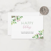 バジェットモダンビジ企業のネス・ホリデー・カード ノートカード (正面/裏面インサイチュ)