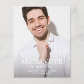 バジェットモダンビッグネーム写真卒業アナウンスVER チラシ (正面)