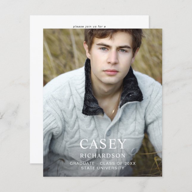 バジェットモダンビッグネーム写真卒業パーティーVER (正面/裏面)