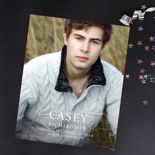 バジェットモダンビッグネーム写真卒業パーティーVER チラシ