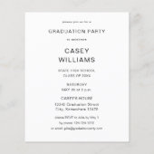 バジェットモダンビッグネーム写真卒業パーティーVER チラシ (裏面)