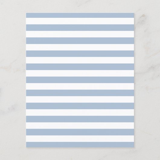 バジェットモダンビーチ結婚式招待状ブルーホワイト (裏面)