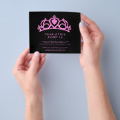 バジェットモダンピンクグリッタースウィート16バースデーパーティー チラシ (手)