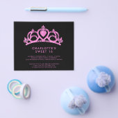 バジェットモダンピンクグリッタースウィート16バースデーパーティー チラシ (シングル)