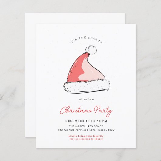 バジェットモダンフェスティバルサンタスハットクリスマスパーティー (正面/裏面)