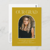 バジェットモダンフォトイエローアーチ卒業 ポストカード (正面/裏面)