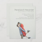 バジェットモダンフォトオーバーレイおもしろい結婚式の招待 (正面/裏面)