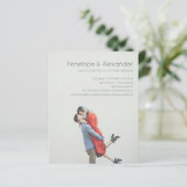 バジェットモダンフォトオーバーレイおもしろい結婚式の招待 (スタンド正面)