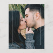 バジェットモダンフォトオーバーレイ結婚式招待状 (裏面)