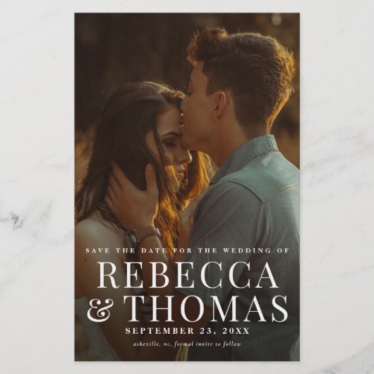 バジェットモダンフォトオーバーレイ結婚式 チラシ (正面)