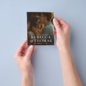 バジェットモダンフォトオーバーレイ結婚式 チラシ (手)