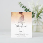 バジェットモダンフォトオーバーレイ赤ちゃんシャワー招待状 (スタンド正面)