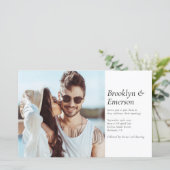 バジェットモダンフォトグランド結婚式招待状 (スタンド正面)