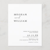 バジェットモダンフォトボホ結婚式招待状 (正面)