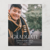 バジェットモダンフォト卒業パーティー縦黒 チラシ (正面)