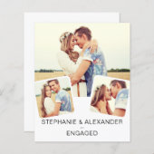 バジェットモダンフォト婚約パーティ招待状 (正面/裏面)