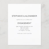 バジェットモダンフォト婚約パーティ招待状 (裏面)