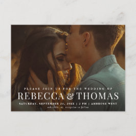 バジェットモダンフォト結婚式招待状 ポストカード