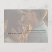 バジェットモダンフォト結婚式招待状 ポストカード (裏面)