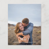 バジェットモダンフォト縦型2結婚のフライヤー チラシ (裏面)